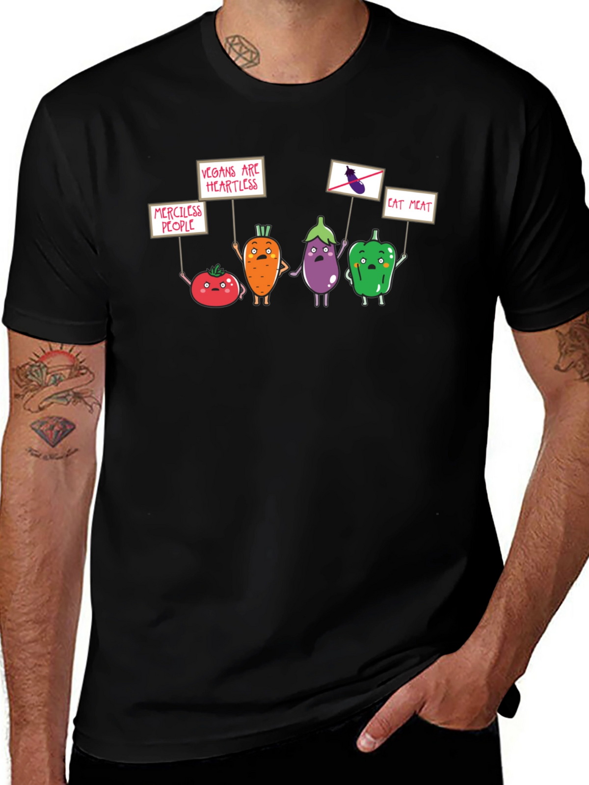 Vegan Protest Black T-Shirt