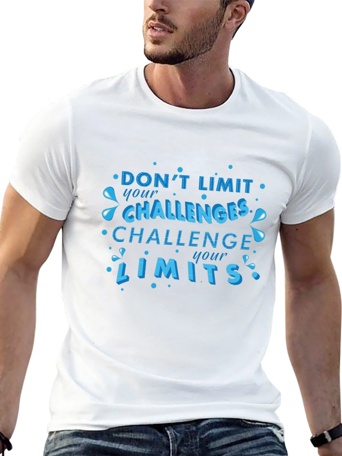 Challenge Your Limits Graphic Black Tee
