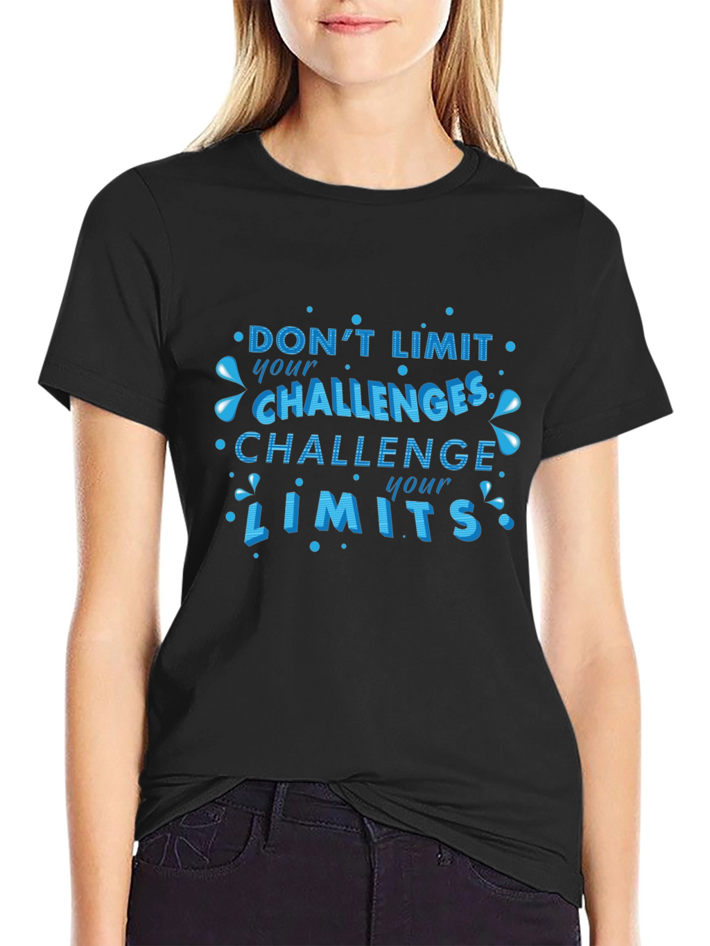 Challenge Your Limits Graphic Black Tee
