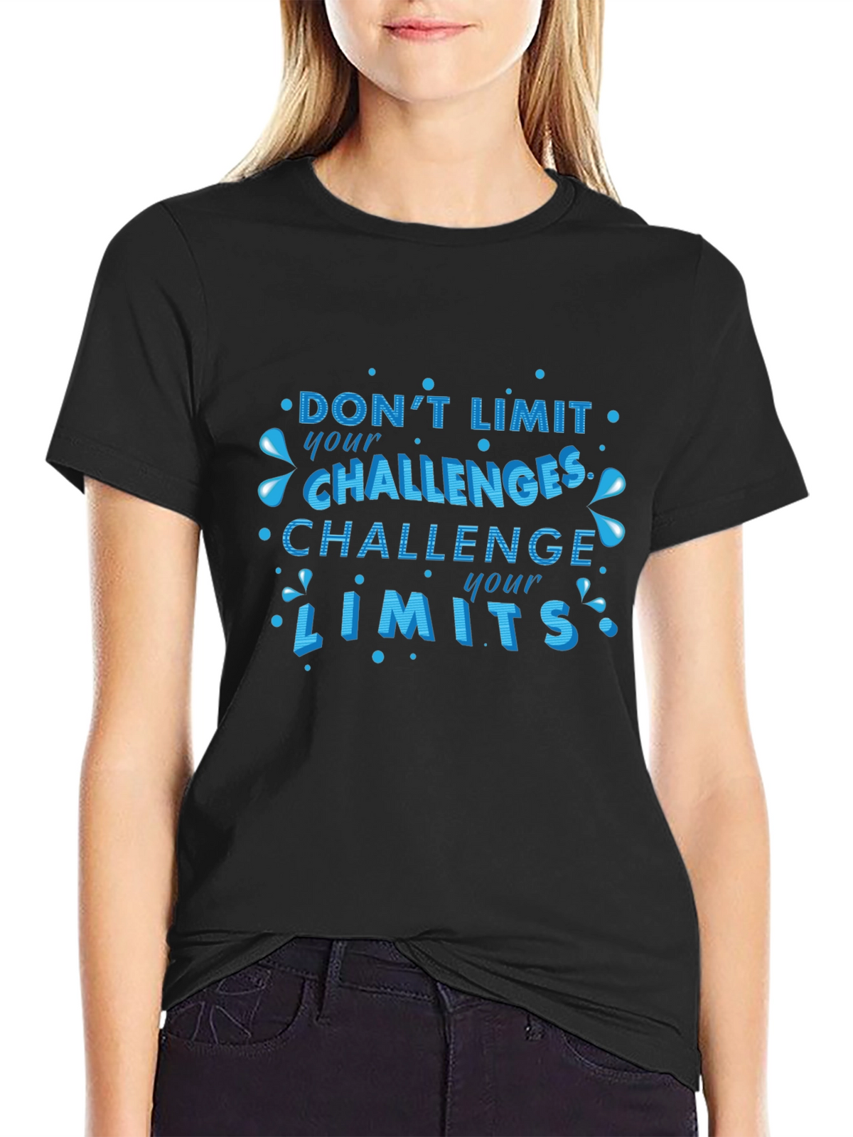 Challenge Your Limits Graphic Black Tee