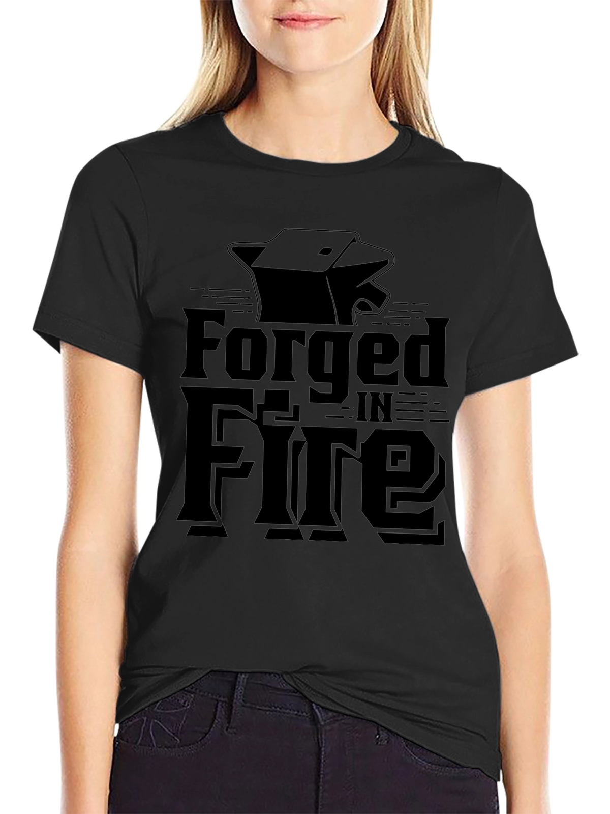 Forged In Fire Black Graphic Tee