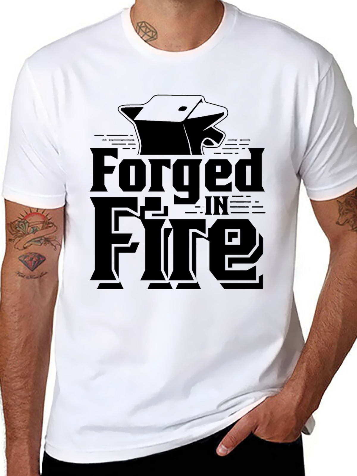 Forged In Fire Black Graphic Tee