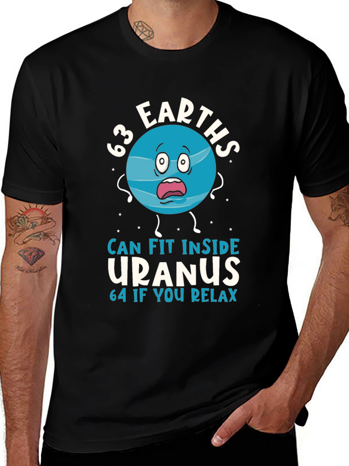 63 Earths Uranus Funny Humor T-Shirt