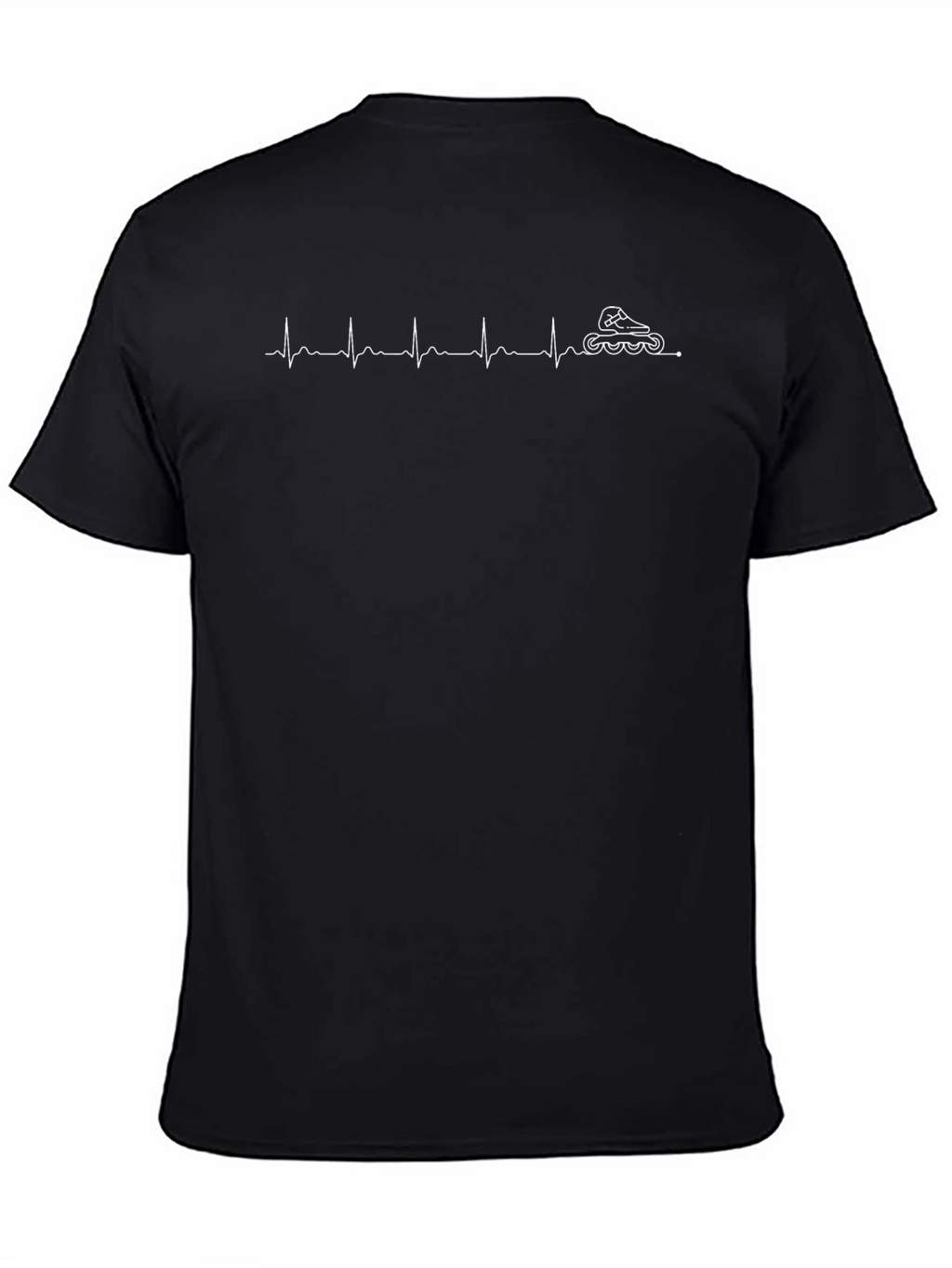 Roller Skating Heartbeat T-Shirt - Black