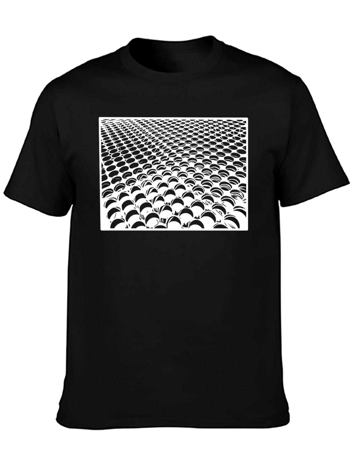 Abstract Black Crew Neck T-Shirt