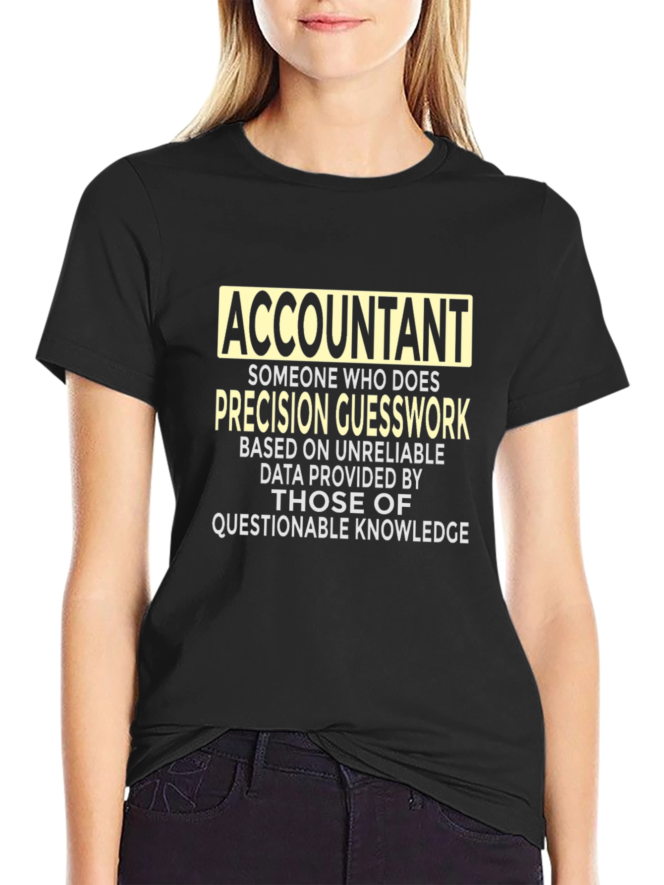 Accountant Precision Guesswork Graphic Tee - Black