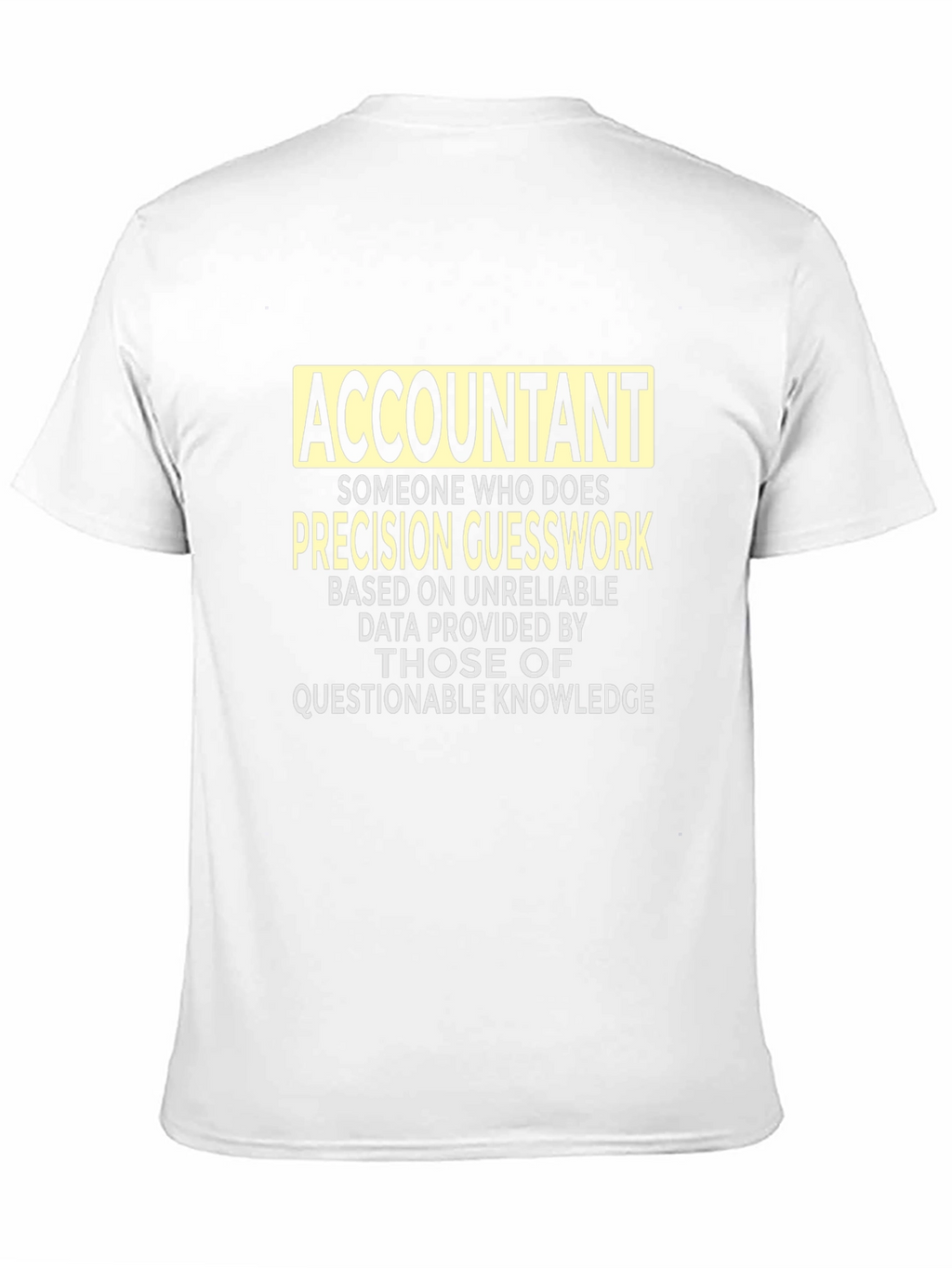 Accountant Precision Guesswork Graphic Tee - Black