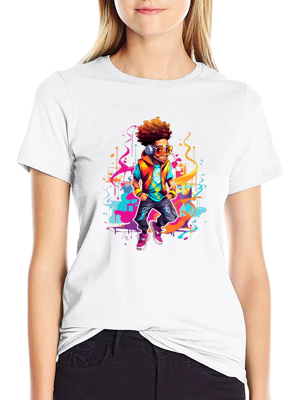 Urban Beat T-Shirt: Cartoon Graphic Tee
