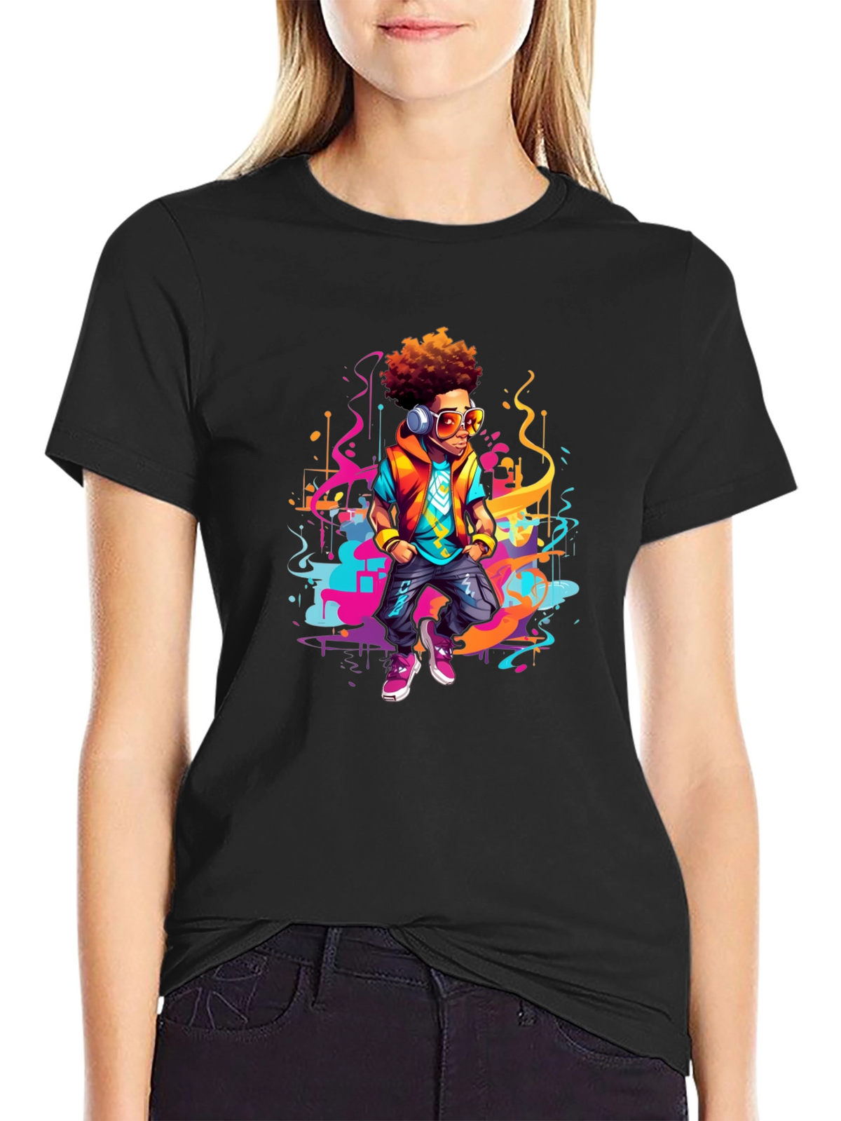 Urban Beat T-Shirt: Cartoon Graphic Tee