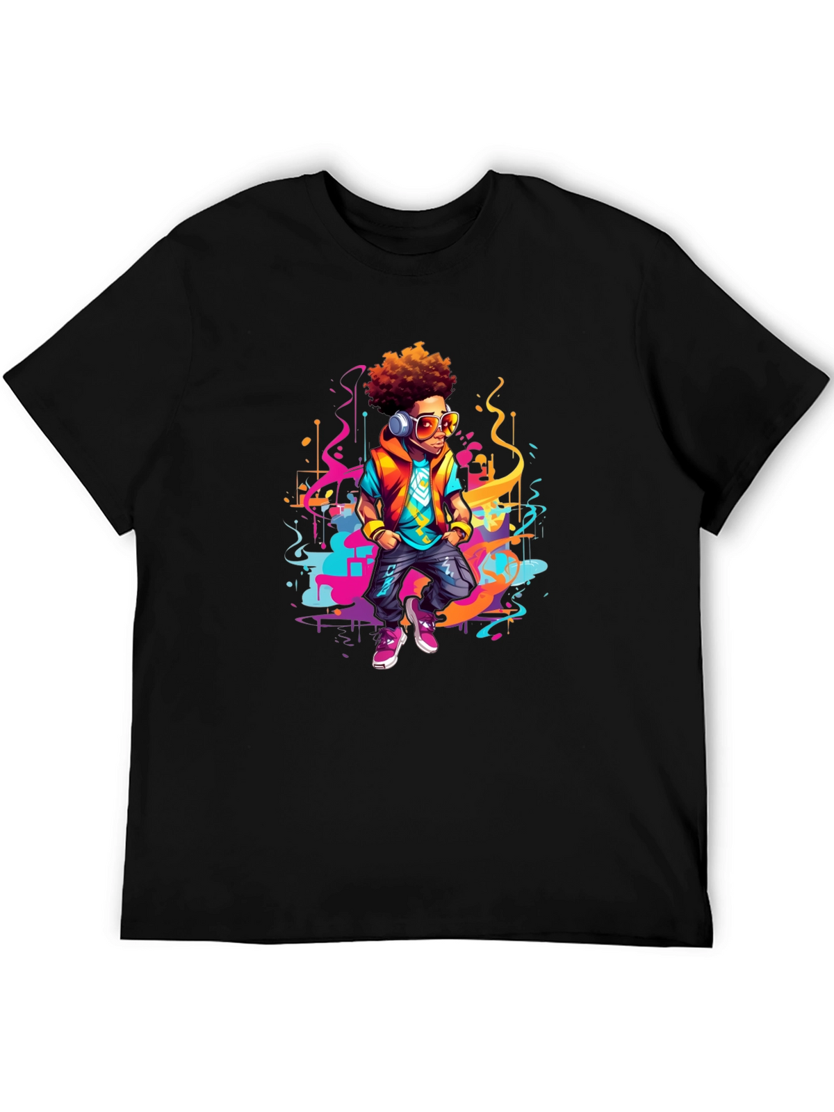Urban Beat T-Shirt: Cartoon Graphic Tee