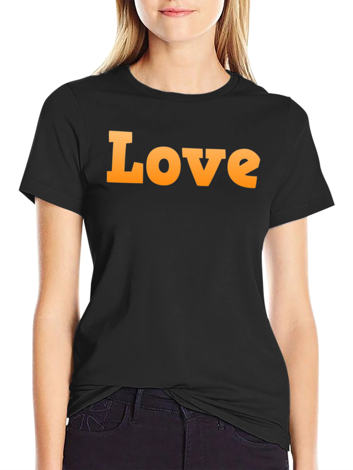 Love Graphic Print Crew Neck T-Shirt