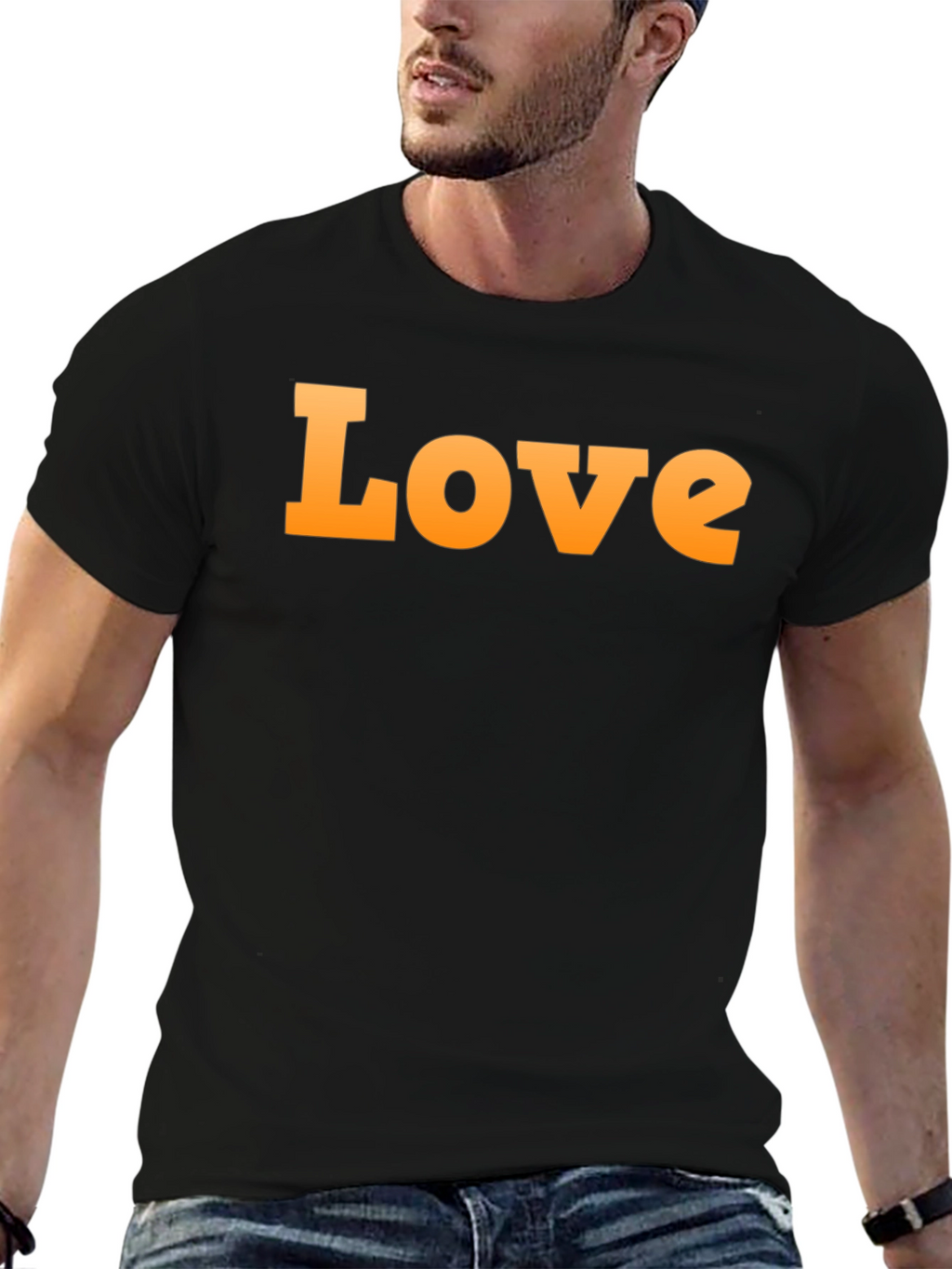Love Graphic Print Crew Neck T-Shirt