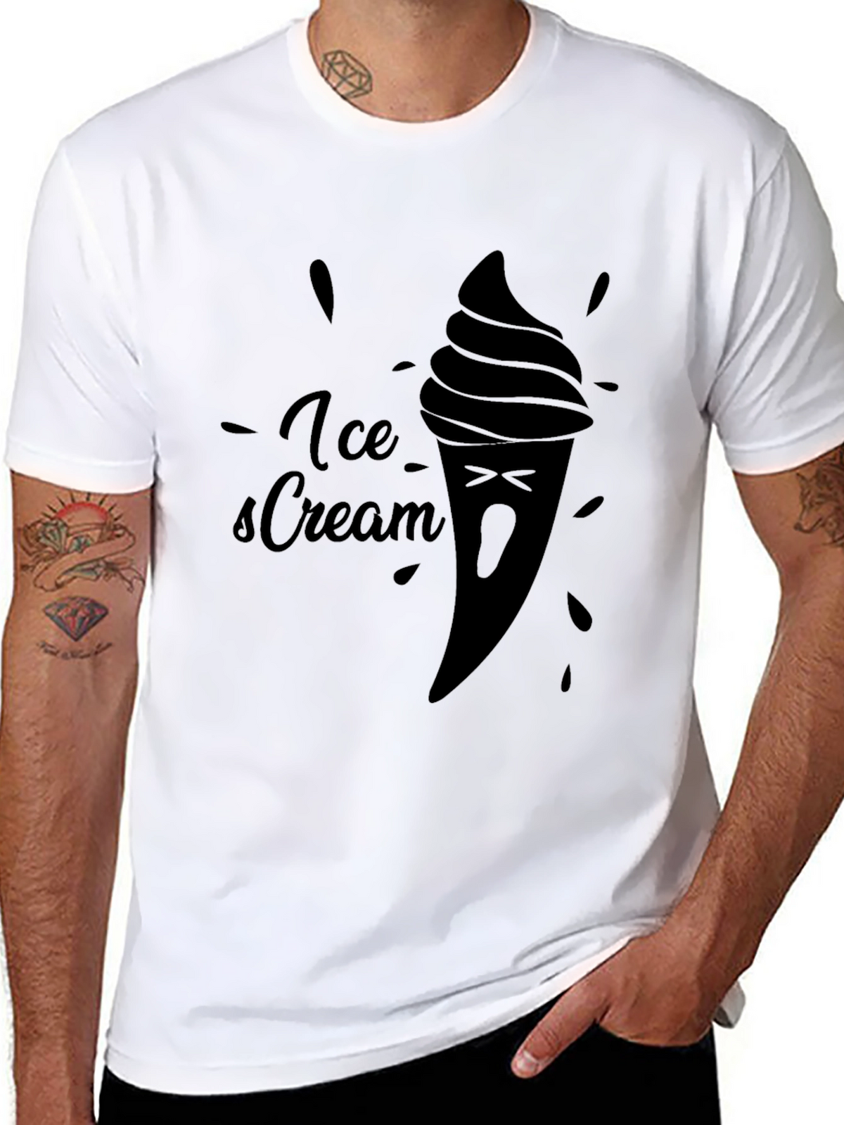 Ice Cream Graphic Tee - Soft Cotton Comfort