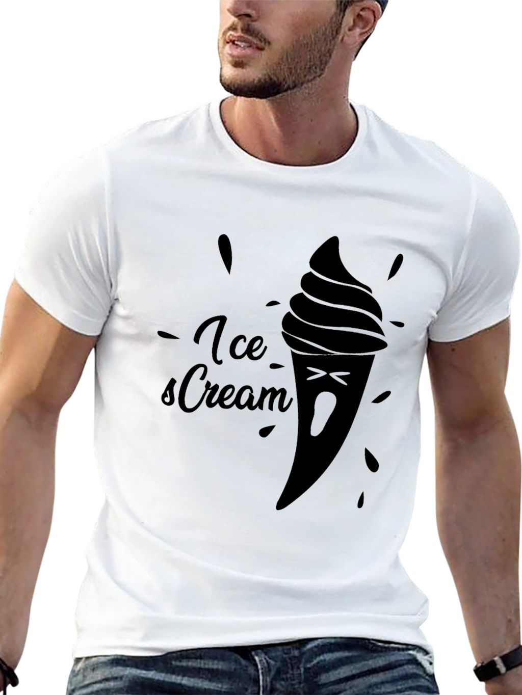 Ice Cream Graphic Tee - Soft Cotton Comfort