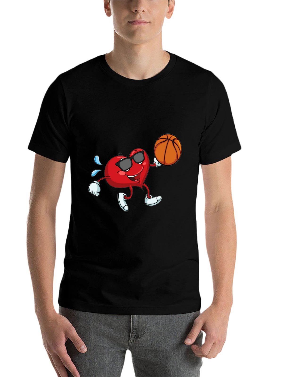 Cool Heart Basketball Graphic Tee