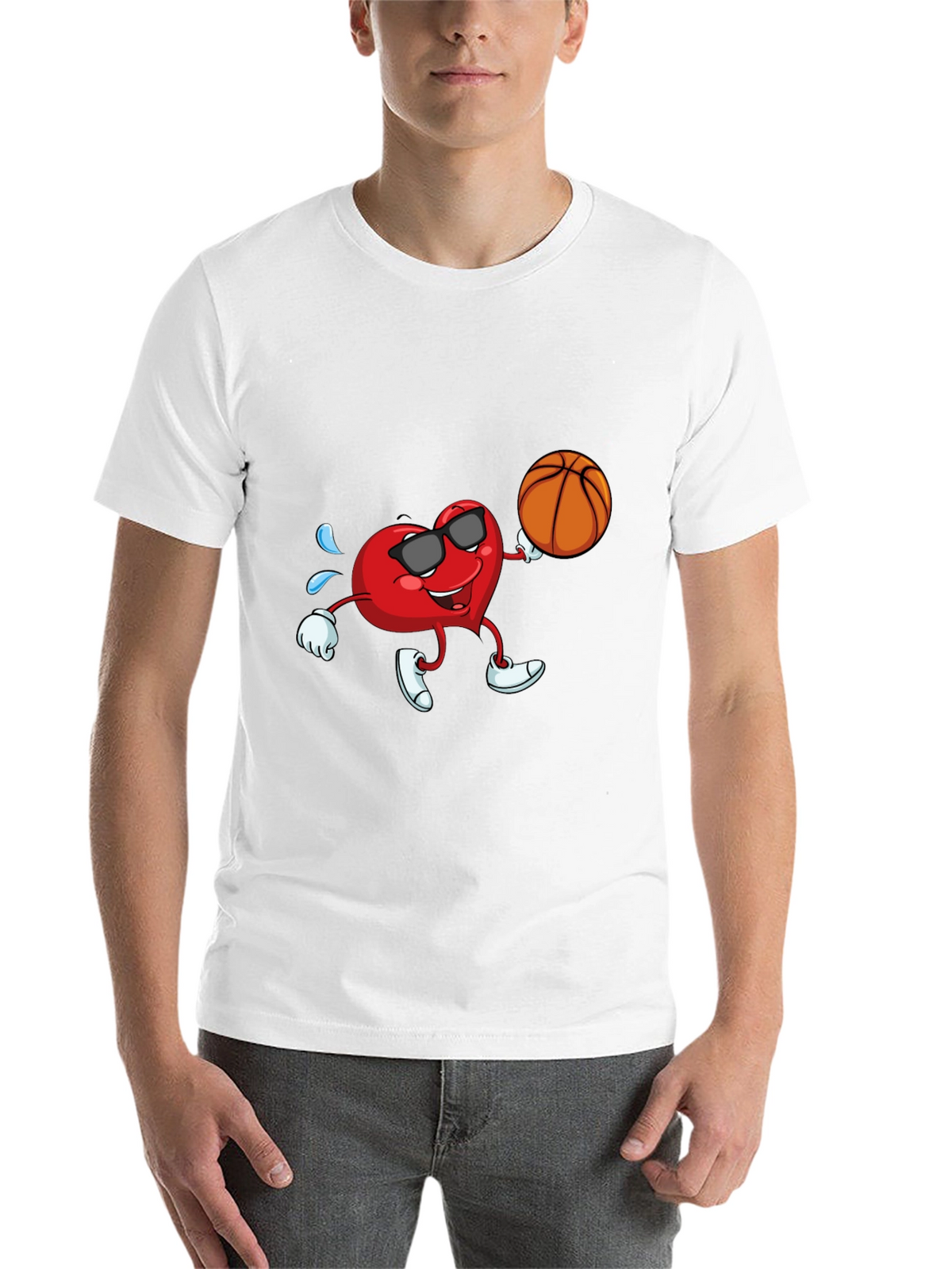 Cool Heart Basketball Graphic Tee