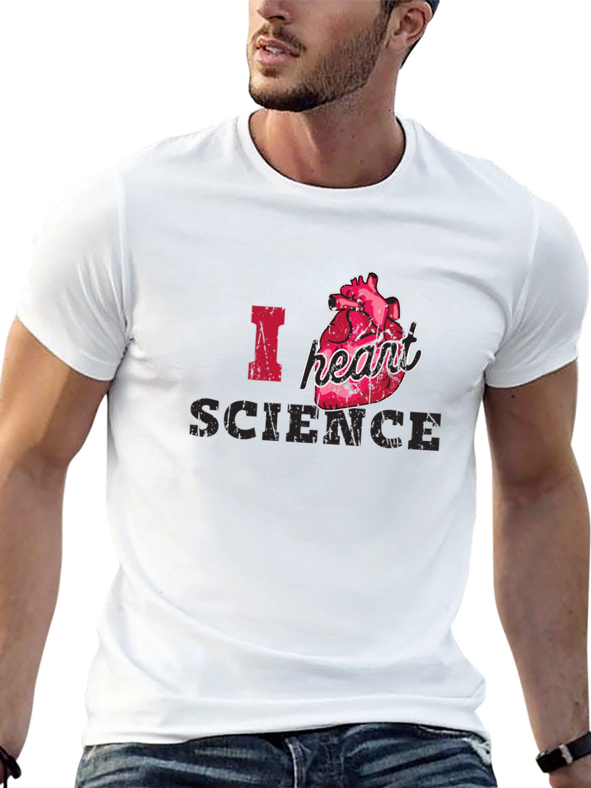 I Heart Science T-Shirt - Anatomical Heart Design