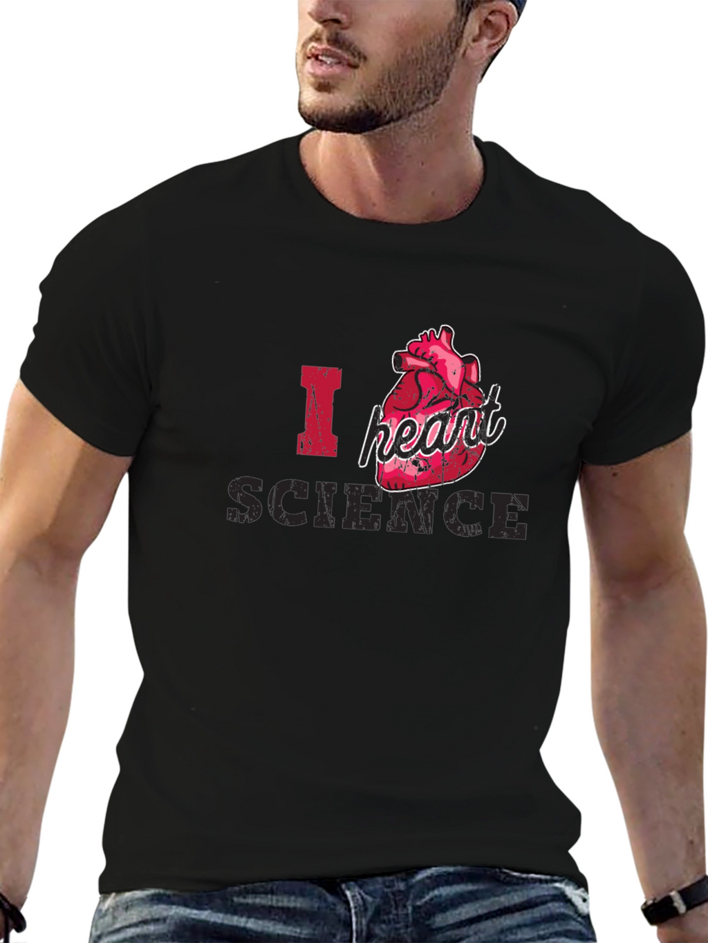 I Heart Science T-Shirt - Anatomical Heart Design