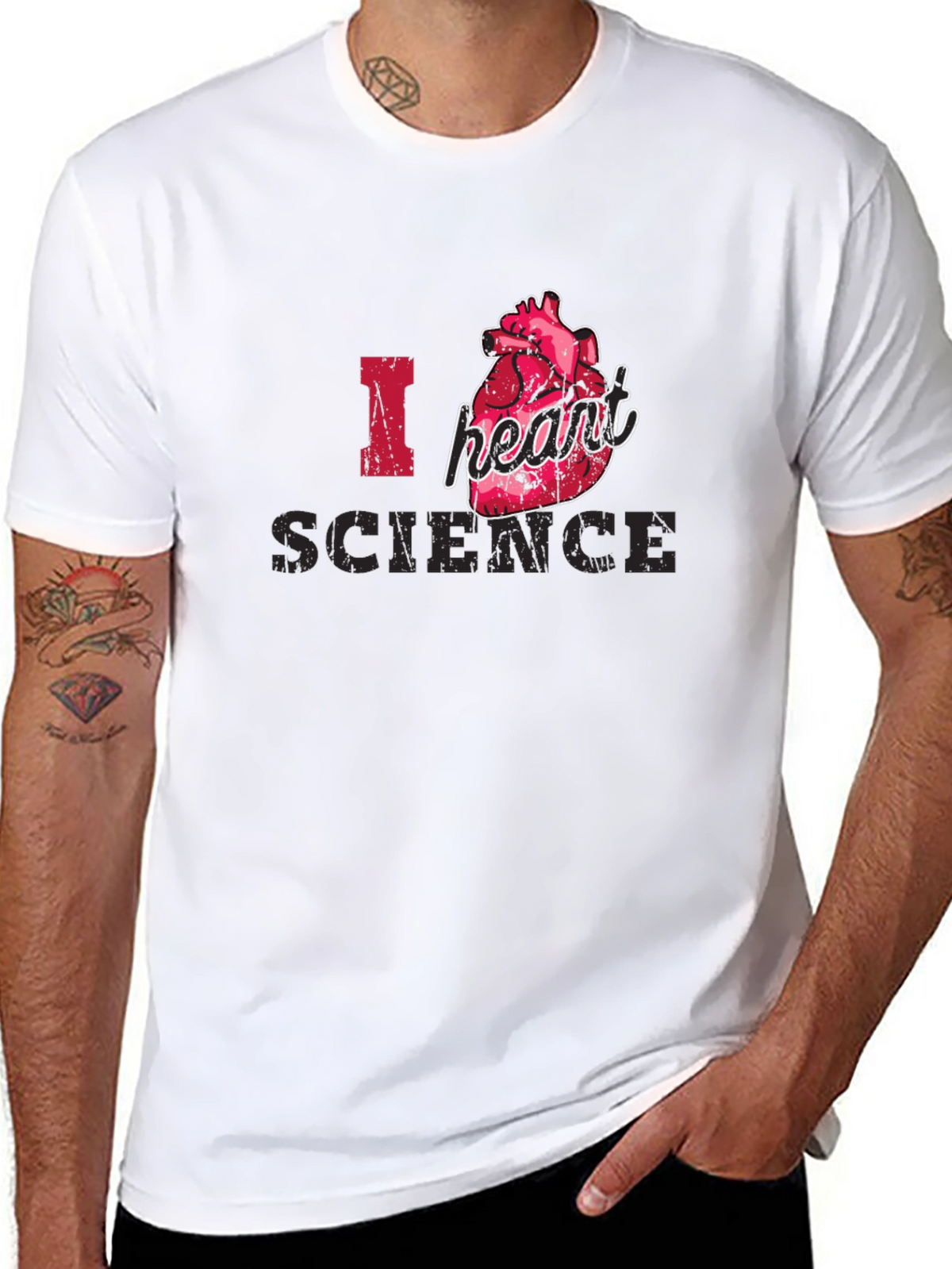 I Heart Science T-Shirt - Anatomical Heart Design