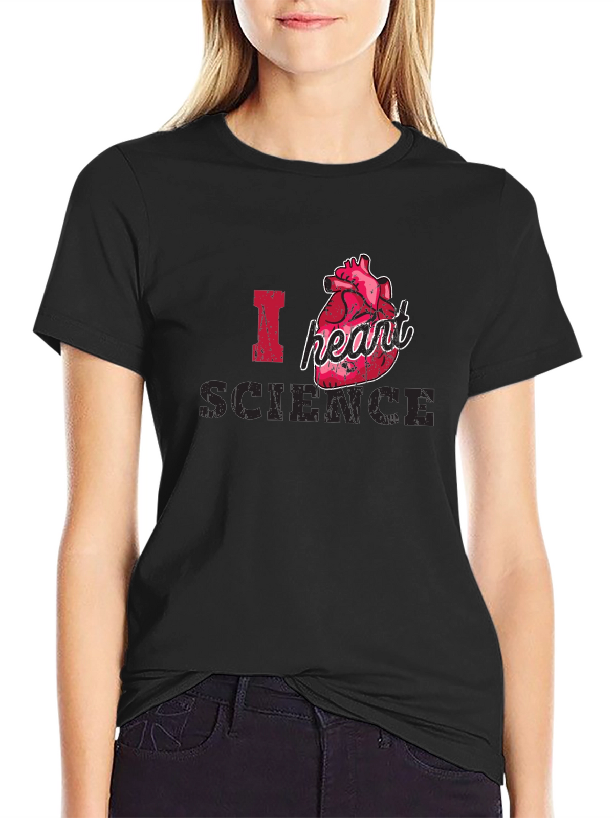 I Heart Science T-Shirt - Anatomical Heart Design