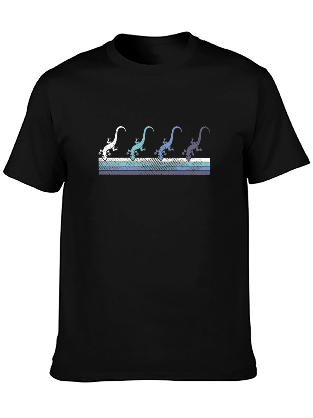 Retro Lizard Graphic Tee - Cool Reptile Design