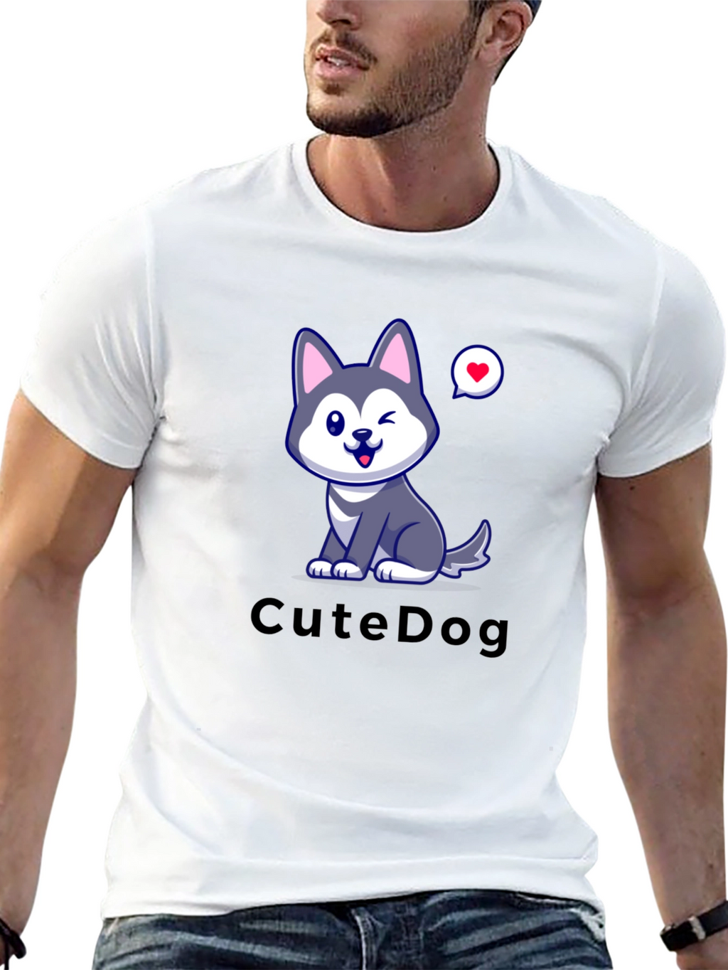 Cute Dog Graphic T-Shirt