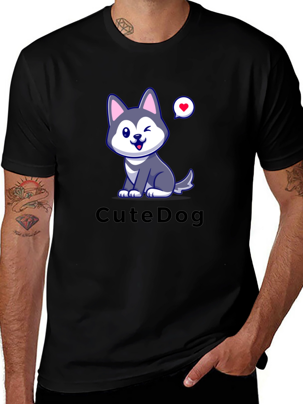 Cute Dog Graphic T-Shirt
