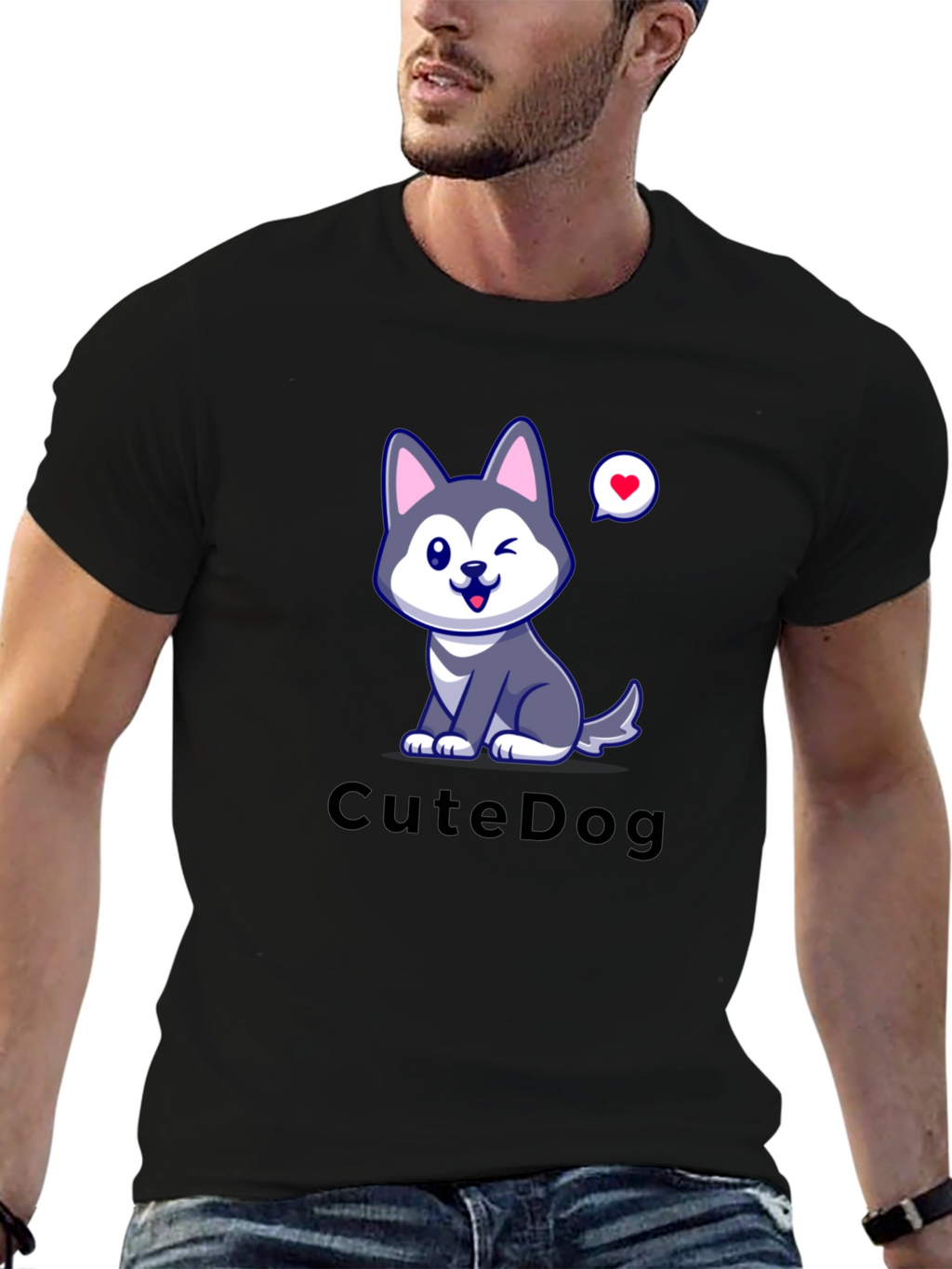 Cute Dog Graphic T-Shirt