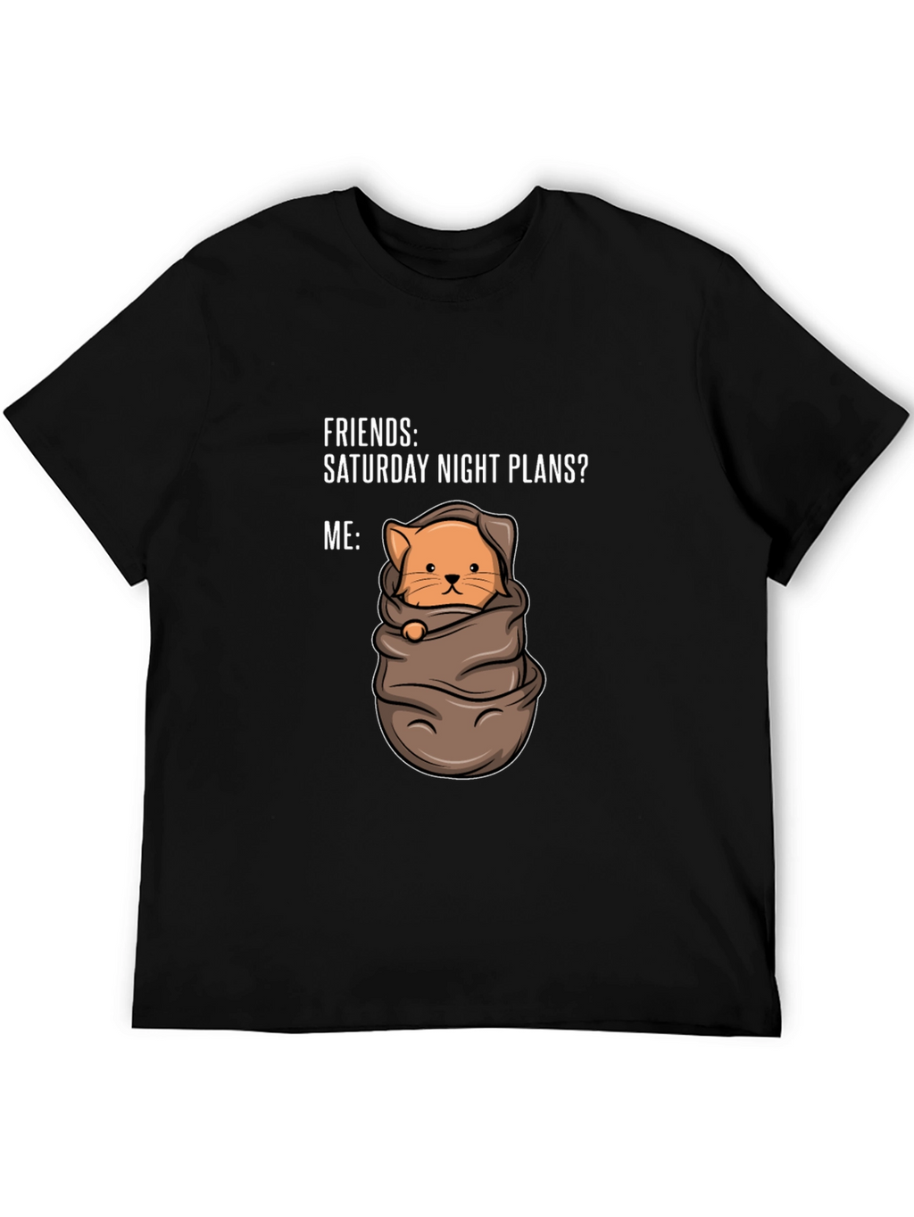Cozy Cat Saturday Night T-Shirt
