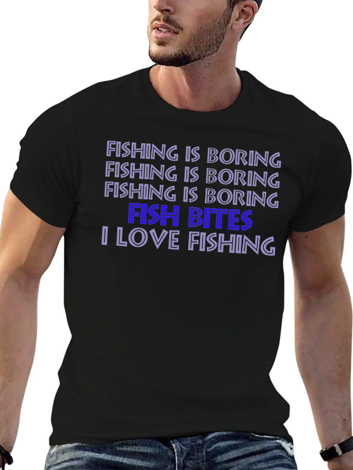 Fishing Humor T-Shirt: Fish Bites