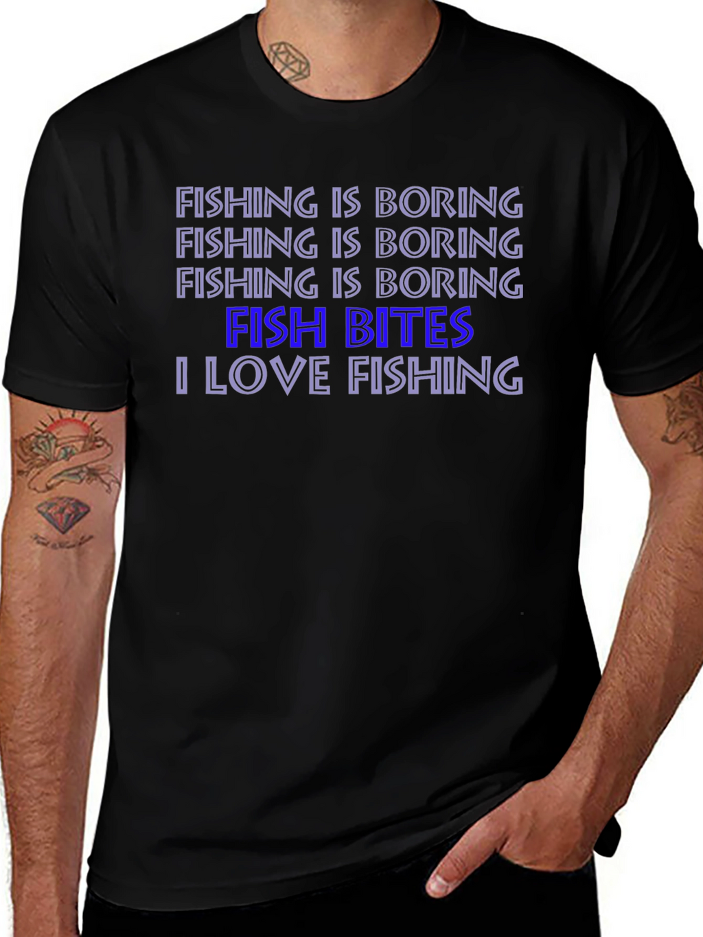 Fishing Humor T-Shirt: Fish Bites