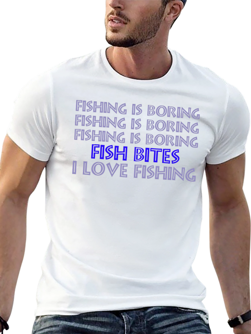 Fishing Humor T-Shirt: Fish Bites