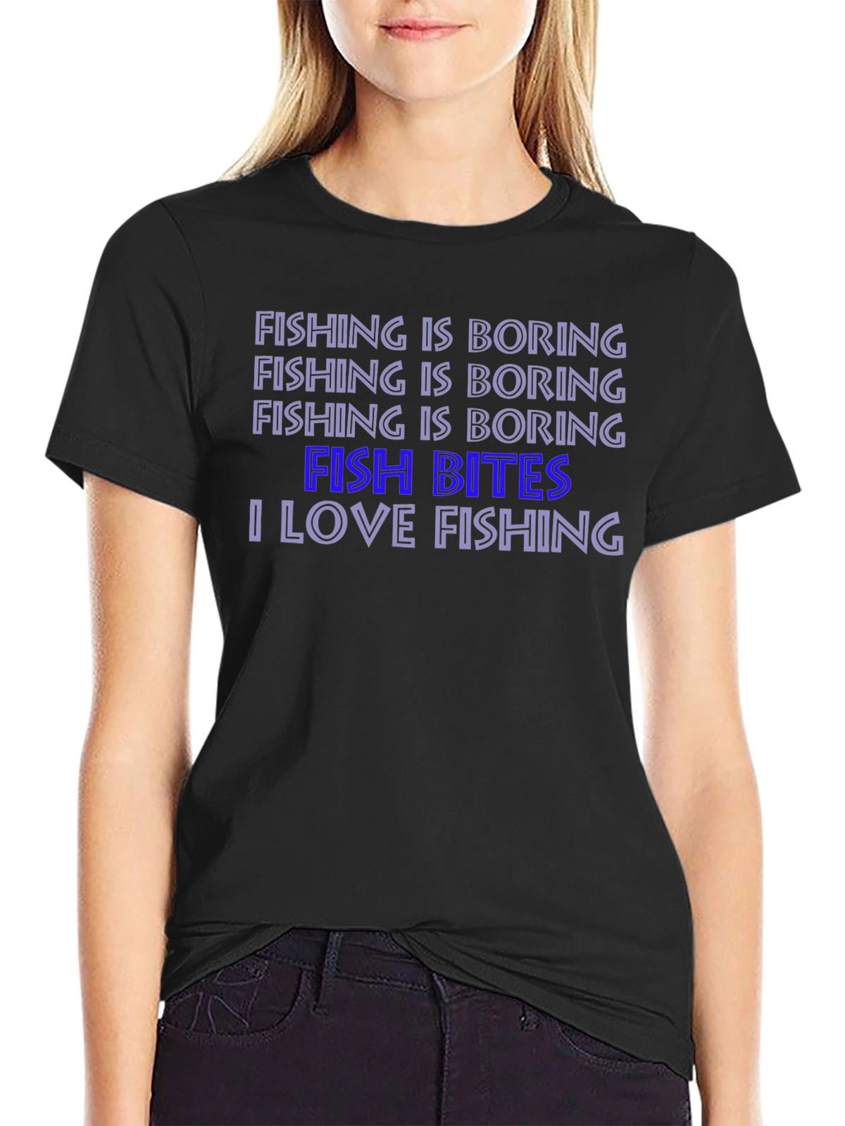 Fishing Humor T-Shirt: Fish Bites