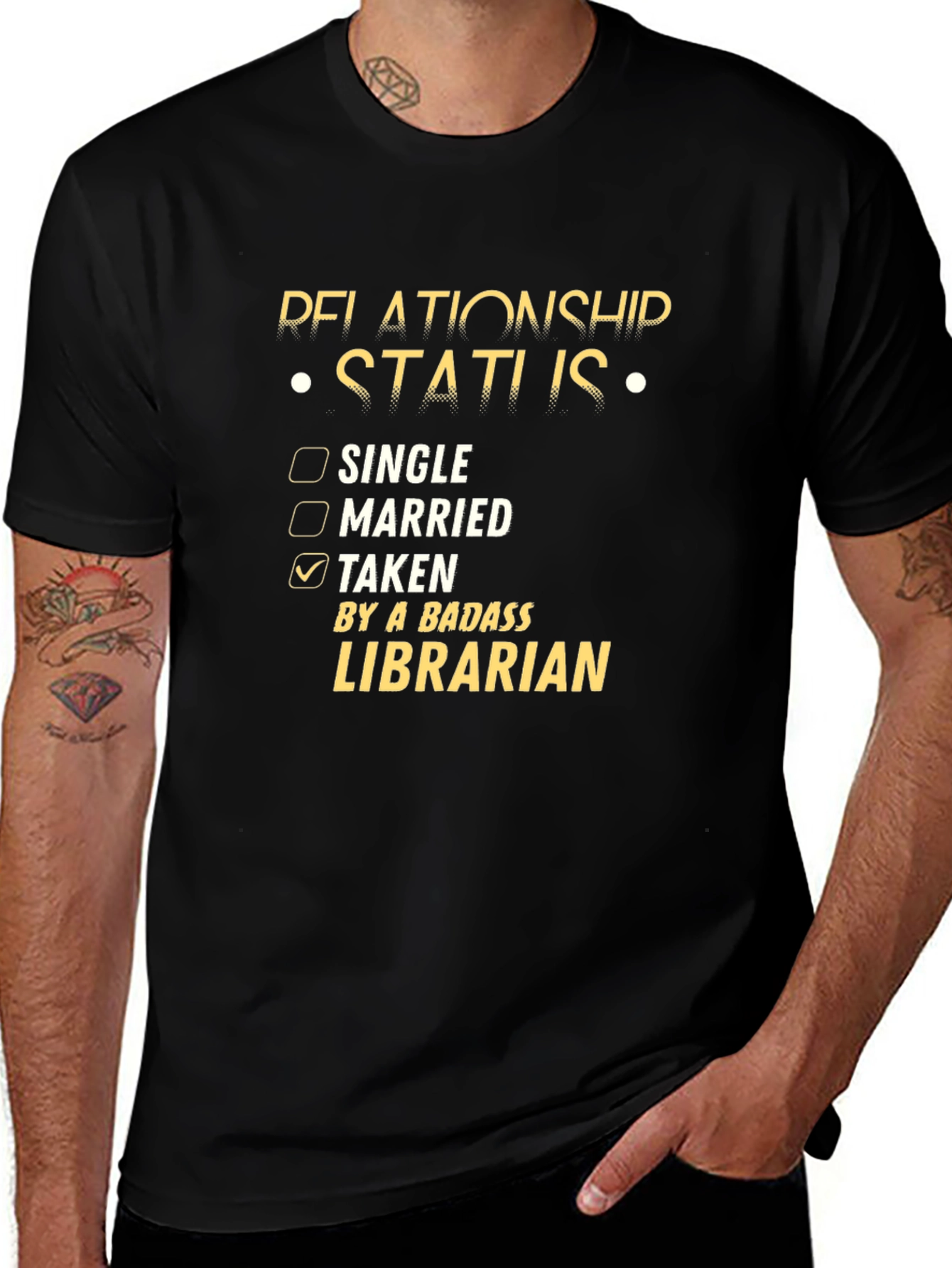 Relationship Status: Taken By A Badass Librarian T-Shirt