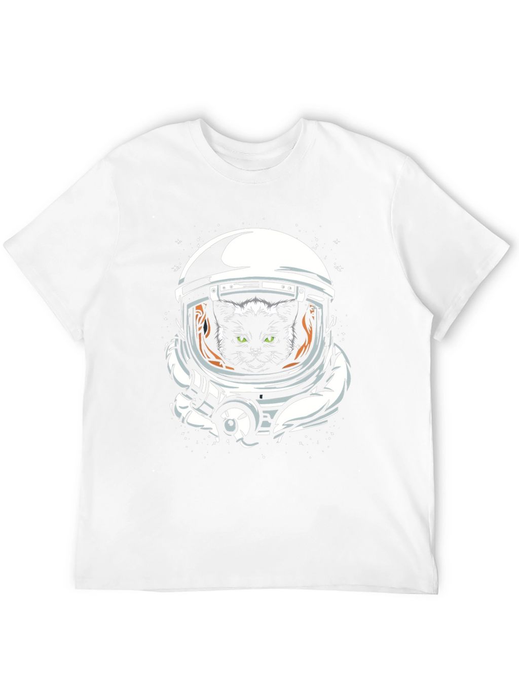 Space Cat T-Shirt - Black Crew Neck Tee