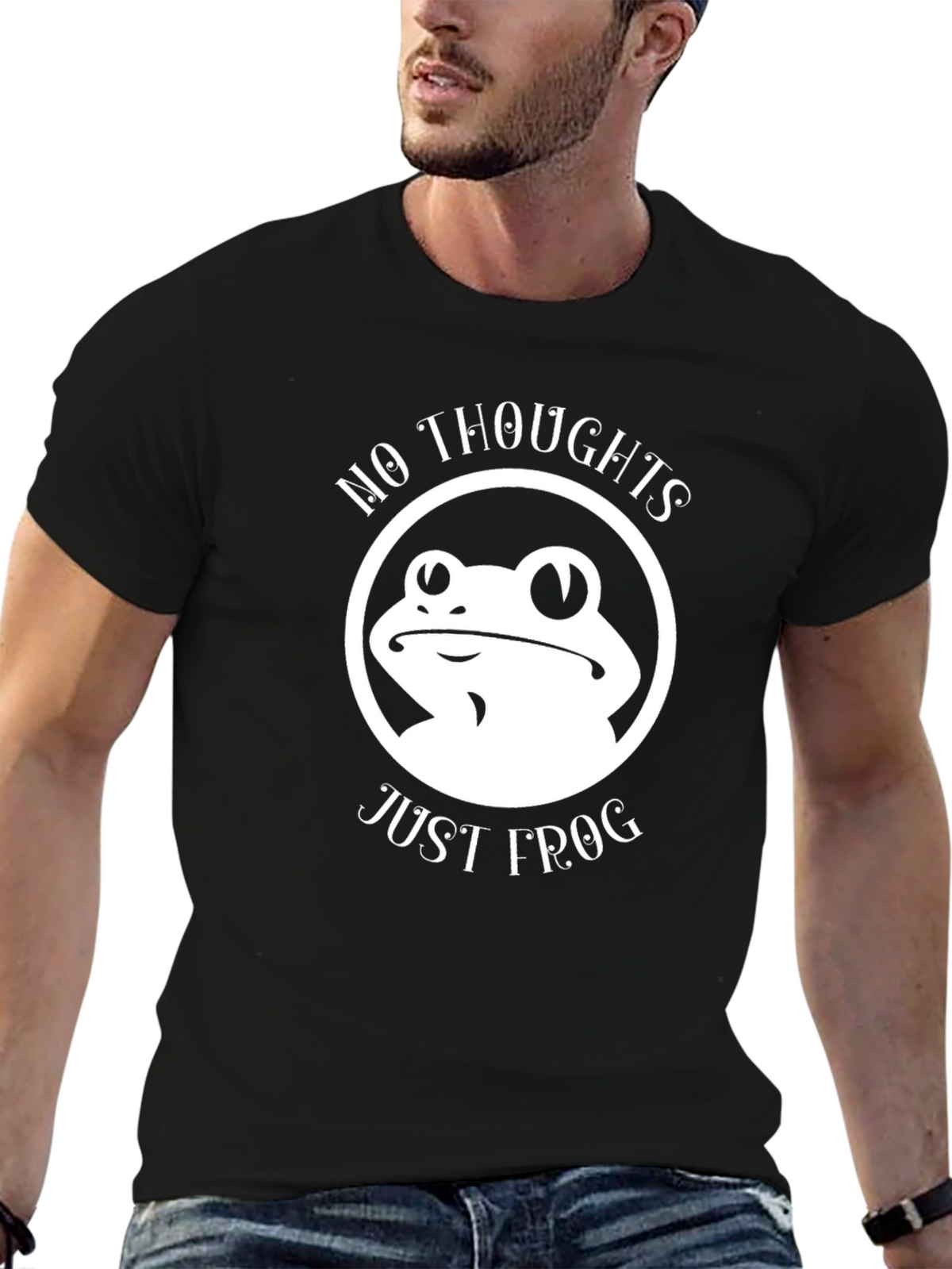 No Thoughts Just Frog T-Shirt Funny Graphic Tee
