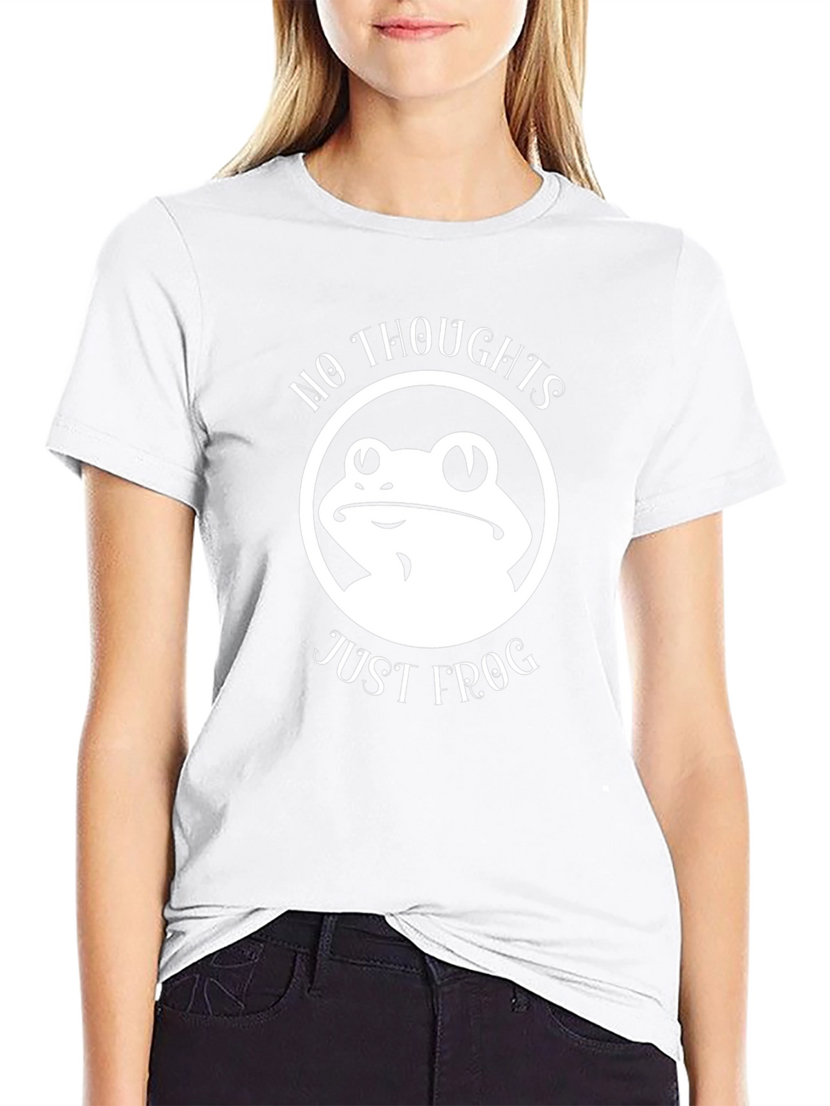 No Thoughts Just Frog T-Shirt Funny Graphic Tee