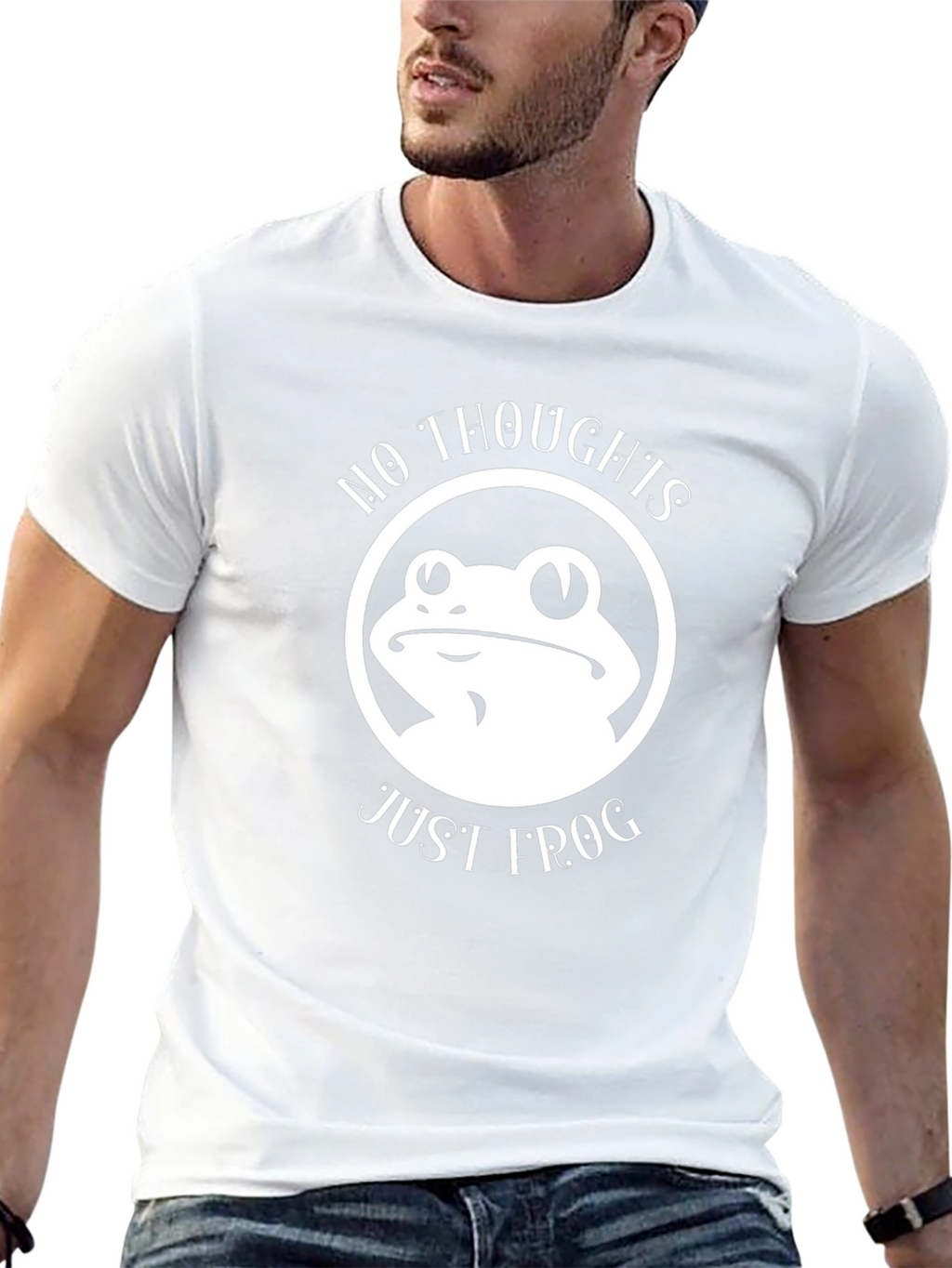 No Thoughts Just Frog T-Shirt Funny Graphic Tee