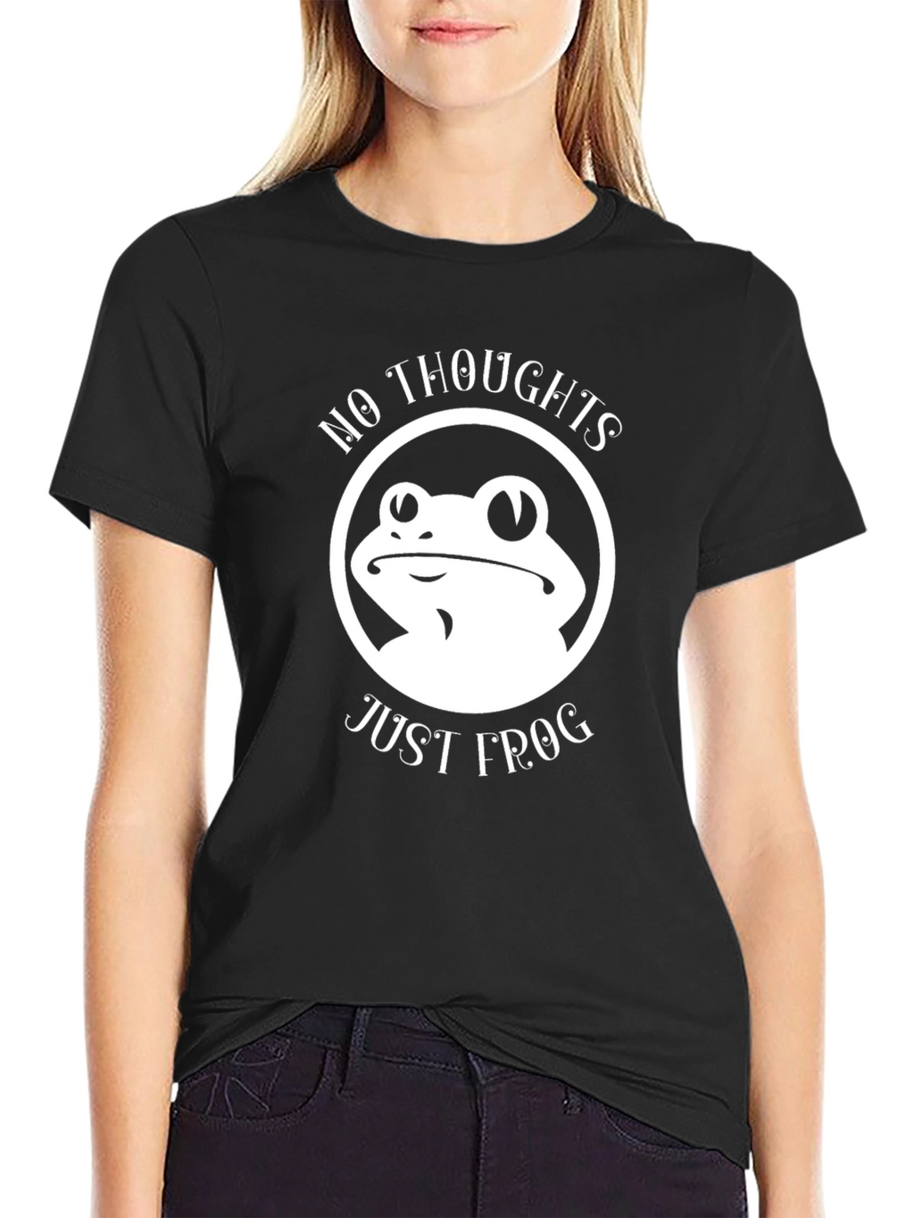 No Thoughts Just Frog T-Shirt Funny Graphic Tee