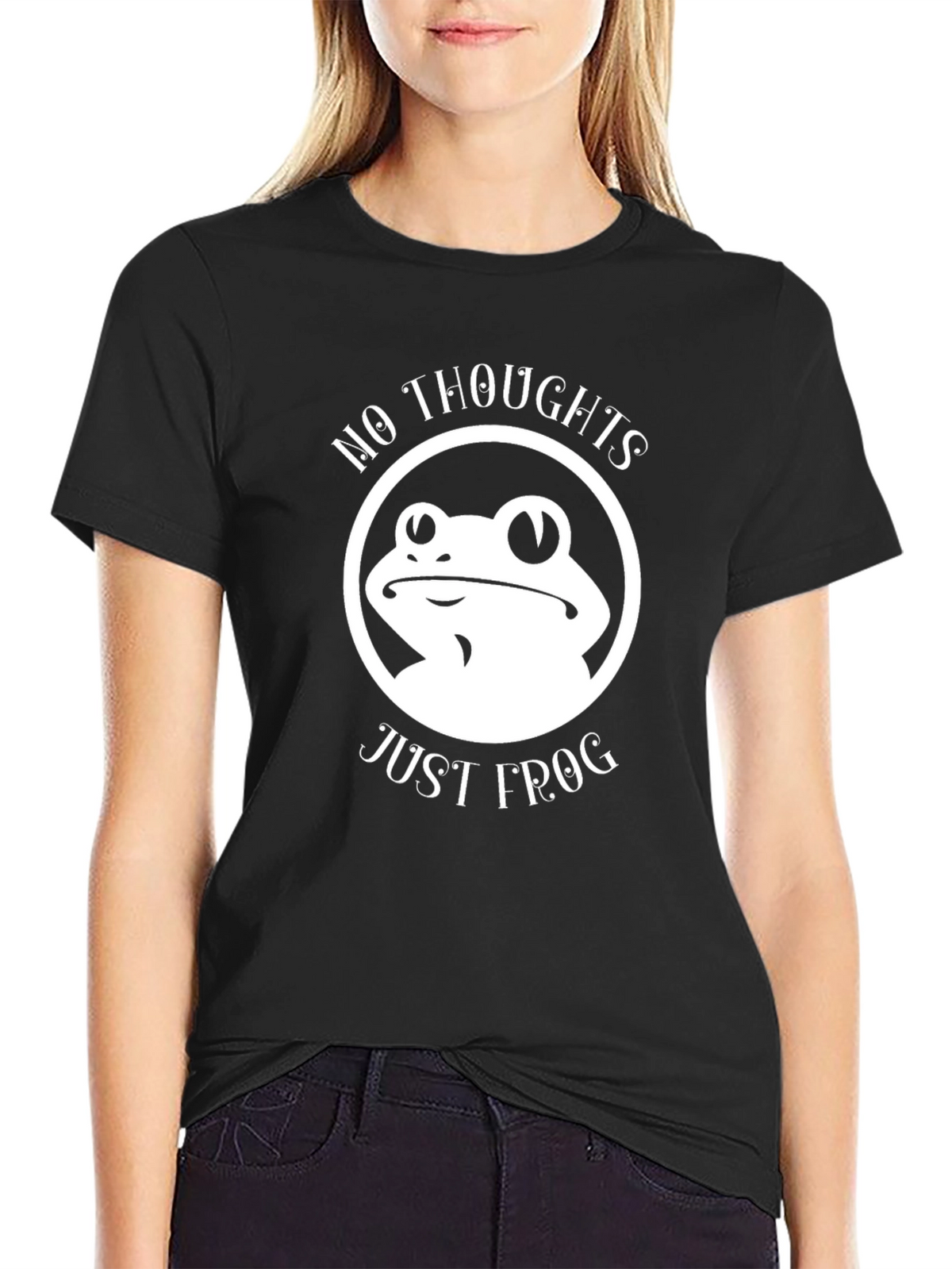 No Thoughts Just Frog T-Shirt Funny Graphic Tee