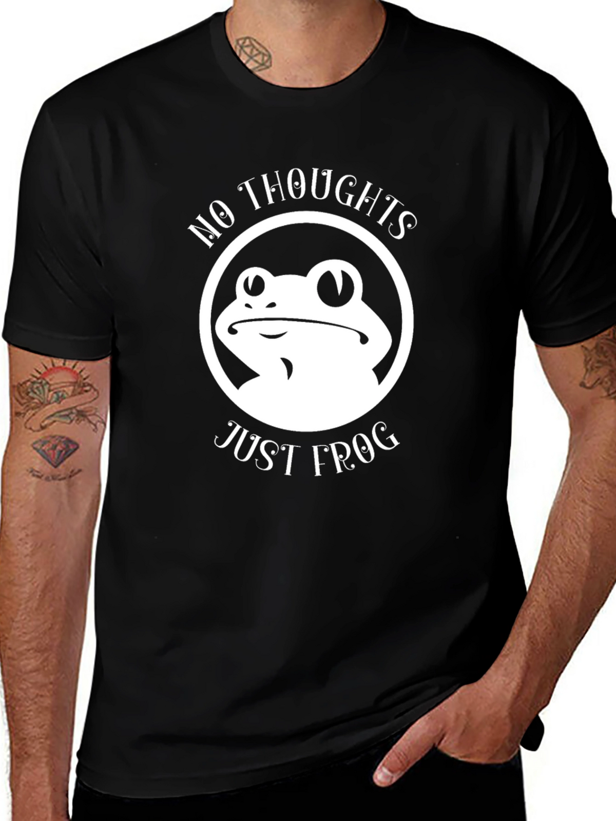 No Thoughts Just Frog T-Shirt Funny Graphic Tee