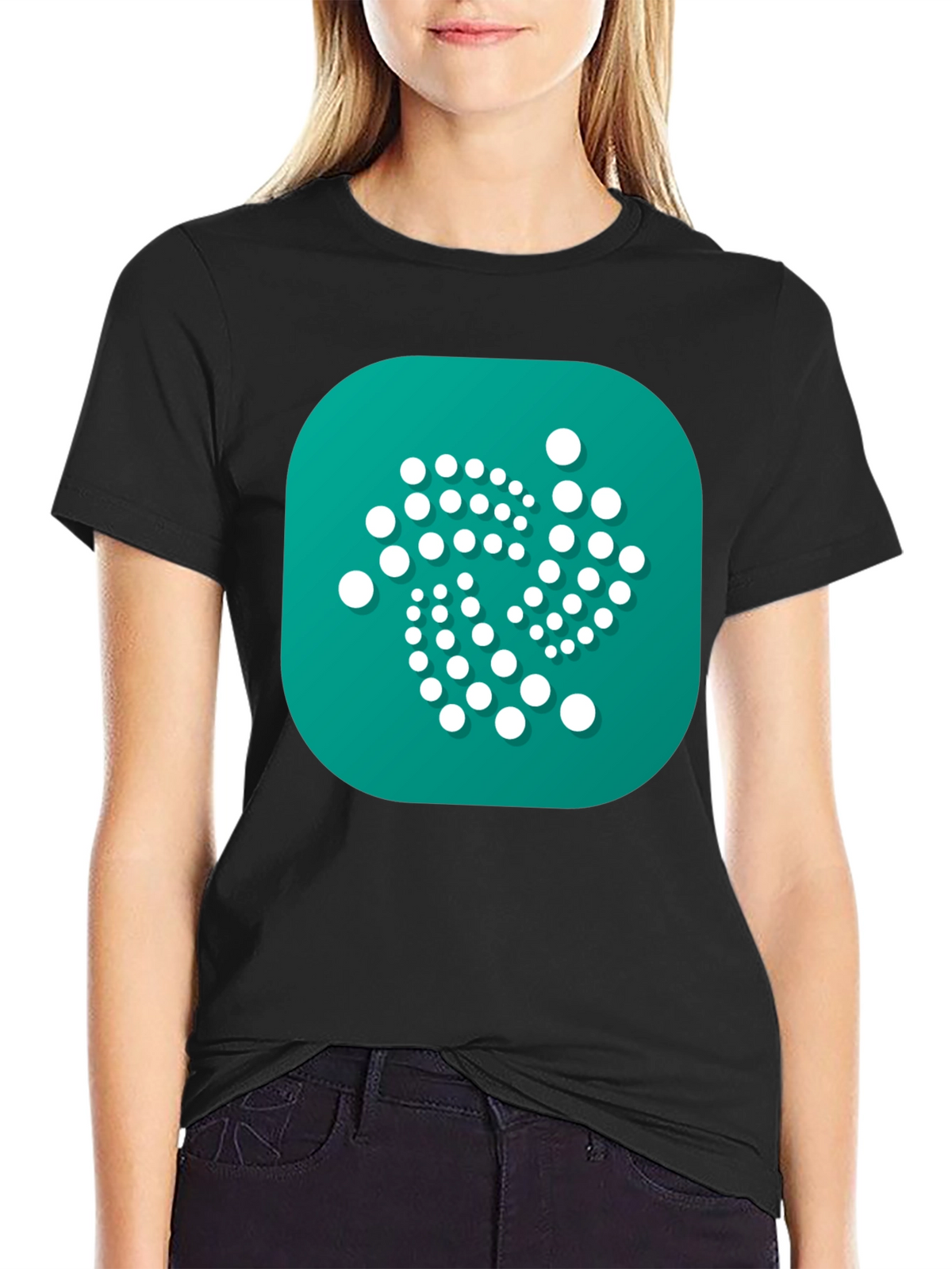 IOTA Crypto Black T-Shirt - Modern Digital Currency Design