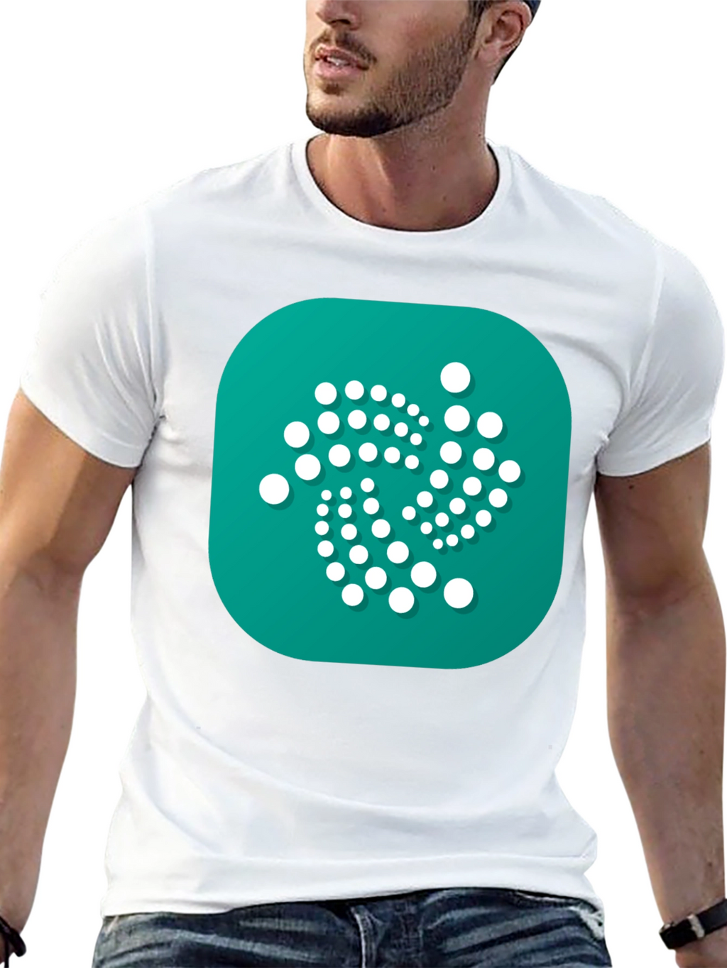IOTA Crypto Black T-Shirt - Modern Digital Currency Design
