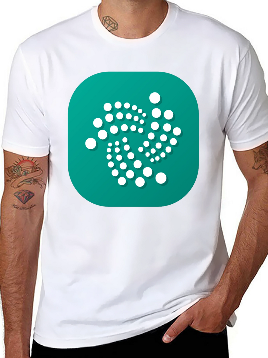 IOTA Crypto Black T-Shirt - Modern Digital Currency Design