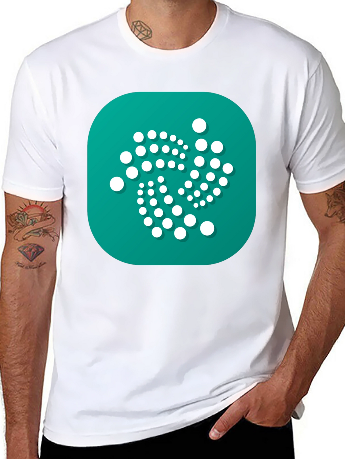IOTA Crypto Black T-Shirt - Modern Digital Currency Design