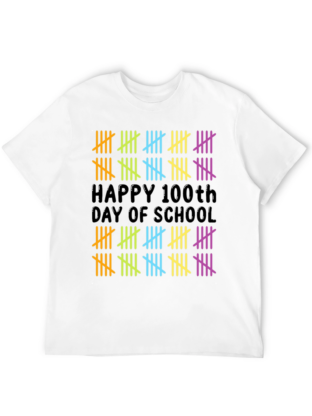 Happy 100th Day of School Tally Marks Teacher Shirt