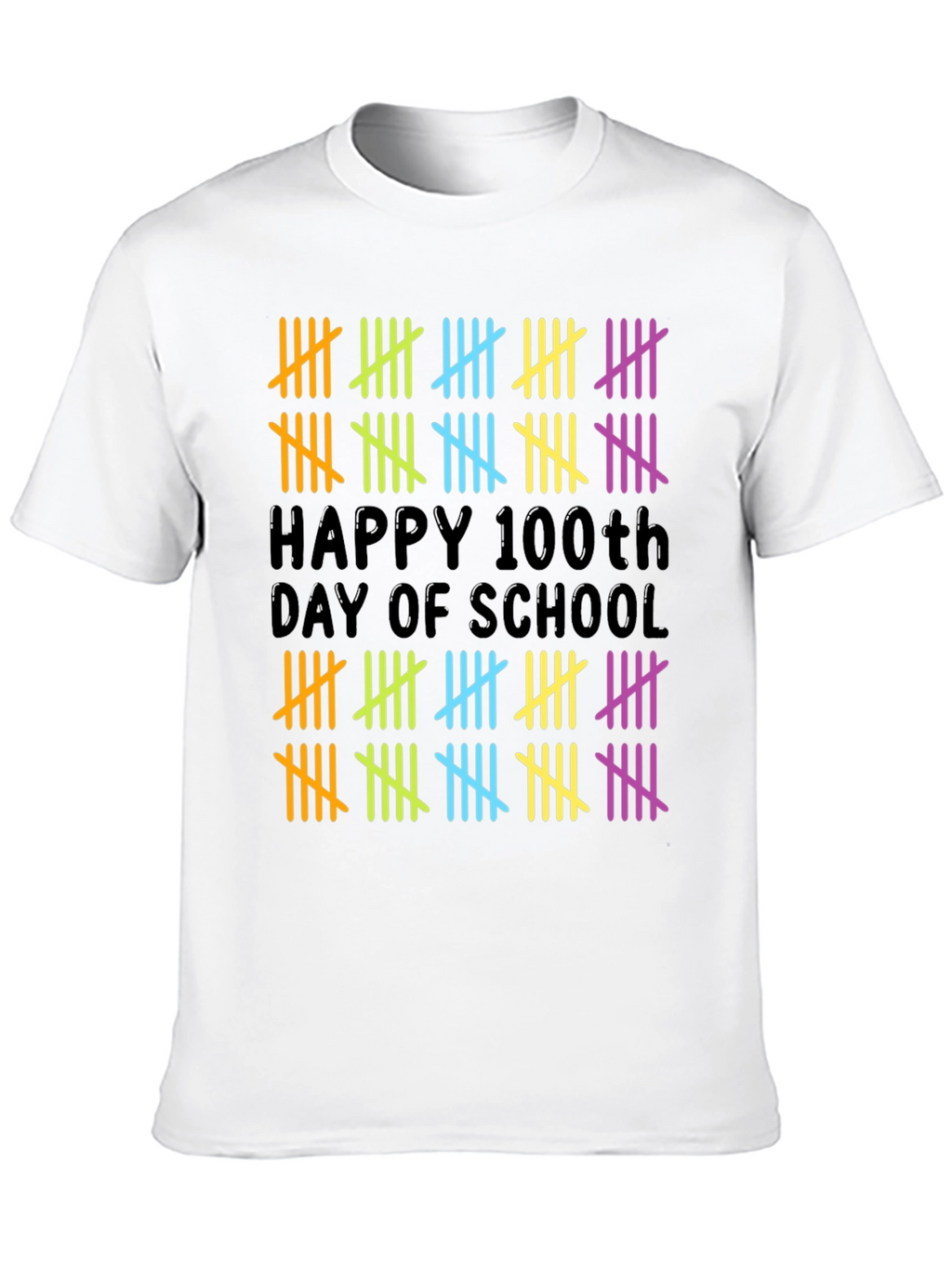 Happy 100th Day of School Tally Marks Teacher Shirt