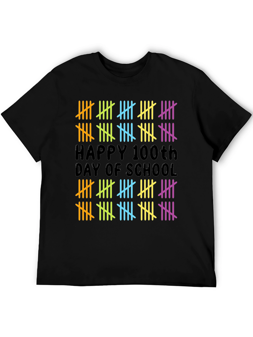 Happy 100th Day of School Tally Marks Teacher Shirt