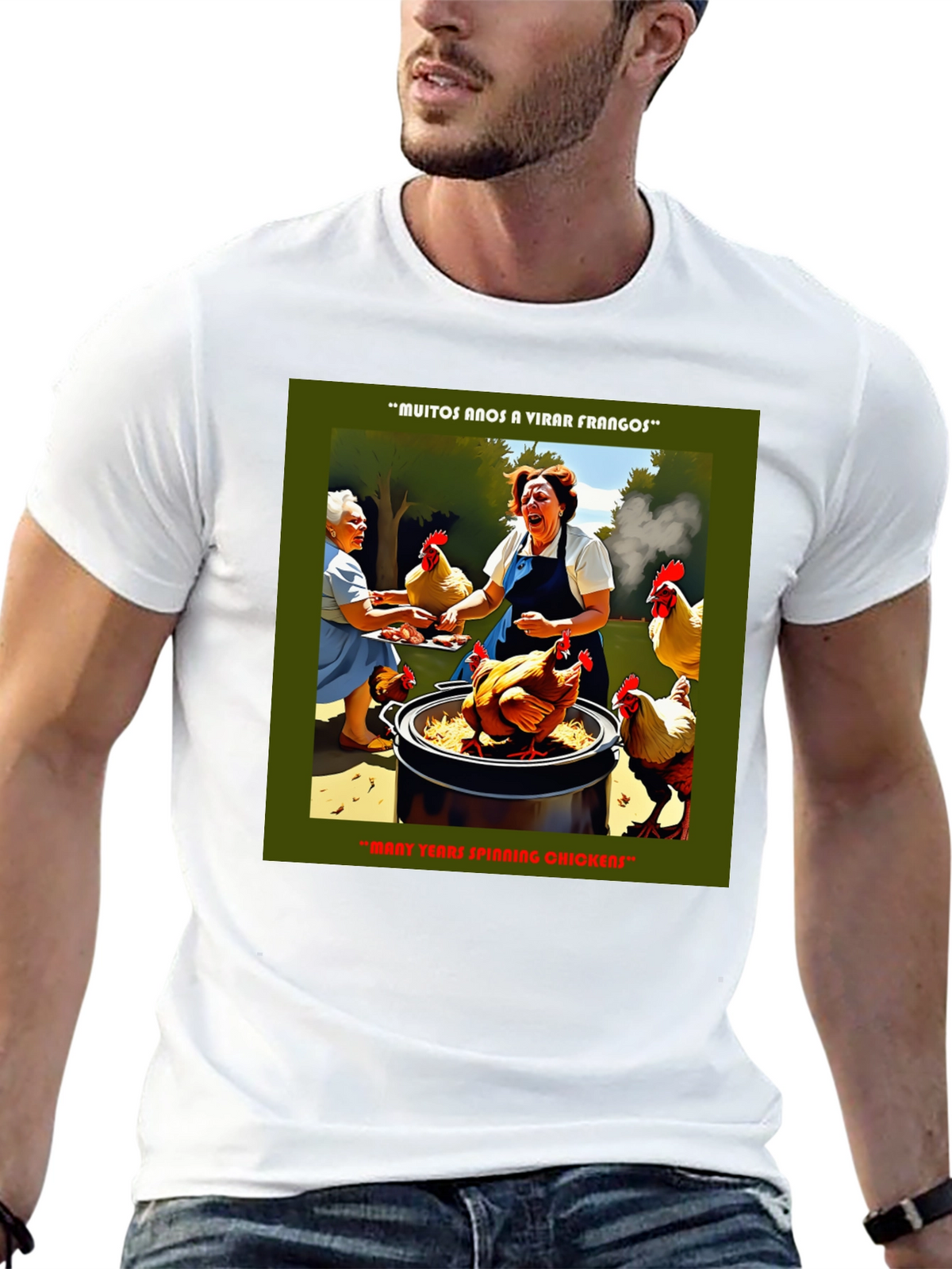 Funny Chicken T-Shirt - Many Years Spinning Chickens