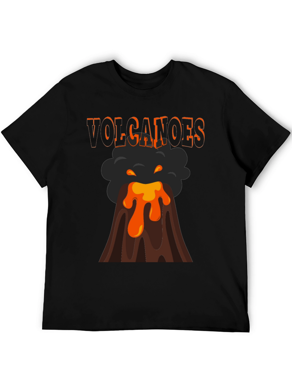 Volcanoes Graphic T-Shirt - Erupting Lava Design
